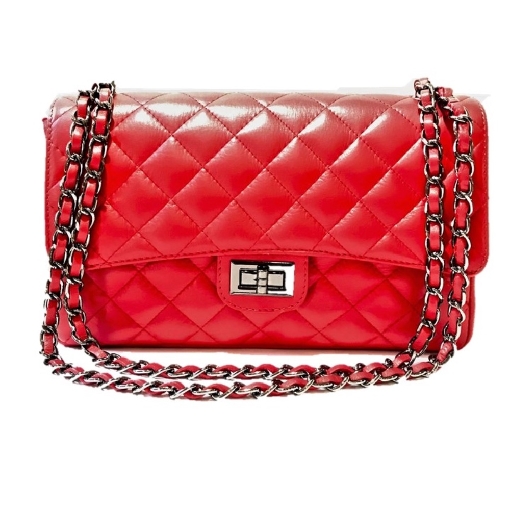 Shoulder Tote, Genuine Leather, Italian Made