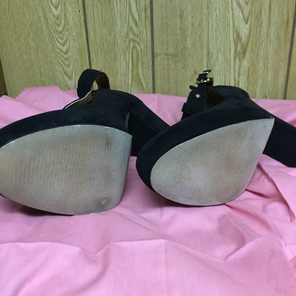 Attention 8.5 Black Suede 5" Heels Cute Sexy - Picture 5 of 5