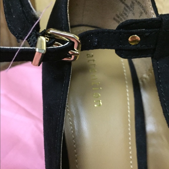 Attention 8.5 Black Suede 5" Heels Cute Sexy - Picture 3 of 5