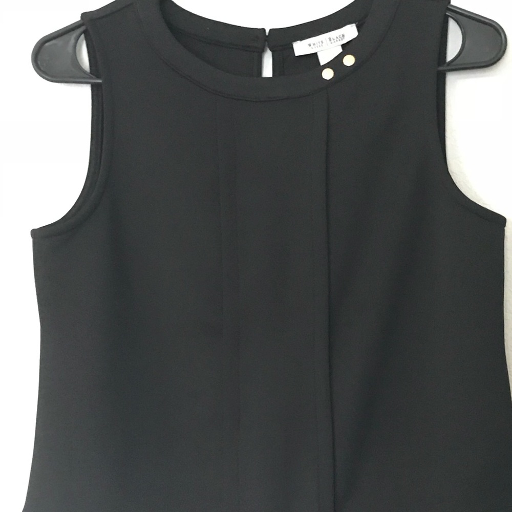 White House Black Market XS Sleeveless Black Top