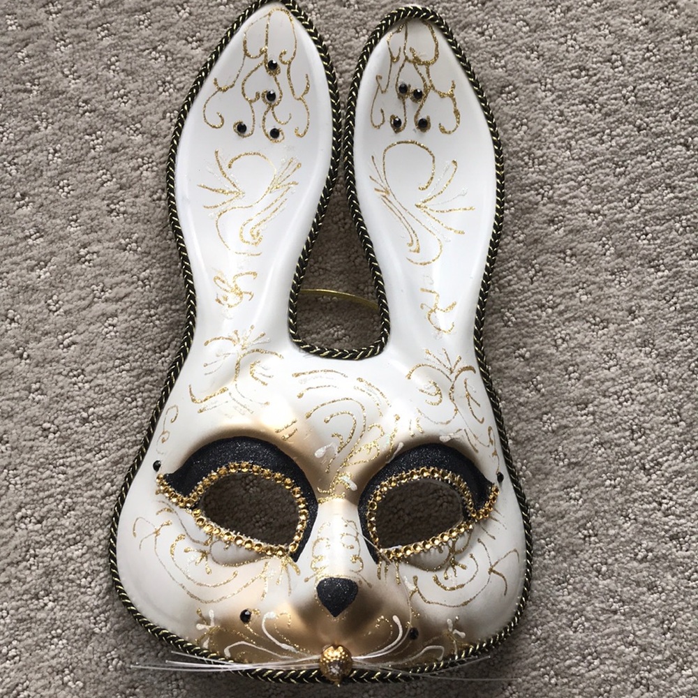 Venetian rabbit mask, only use for pictures