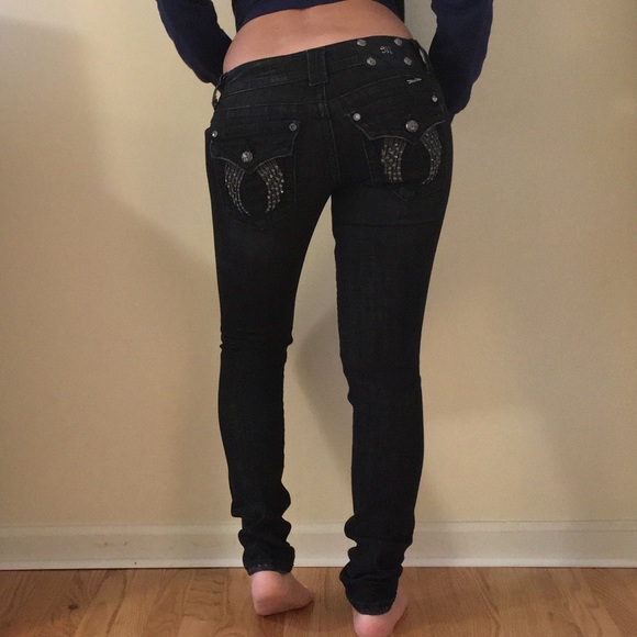 Miss Me Angel Wing Rhinestone Pockets - Picture 8 of 8