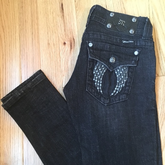 Miss Me Angel Wing Rhinestone Pockets - Picture 3 of 8