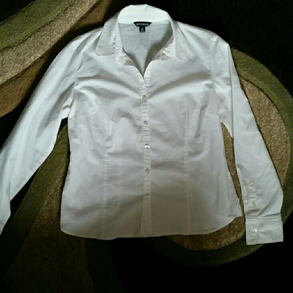 White button down blouse
