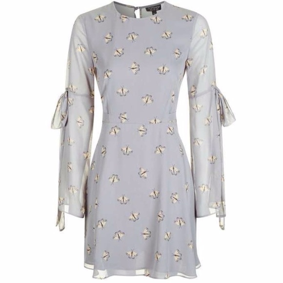 moth print skater dress
