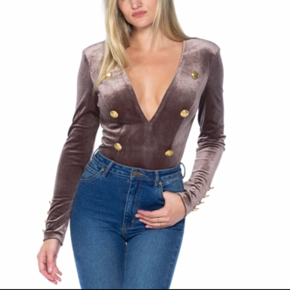 💋LAST 1💋COCO VELVET BODYSUIT - Picture 2 of 4