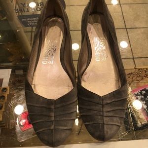 Ferragamo flats authentic used