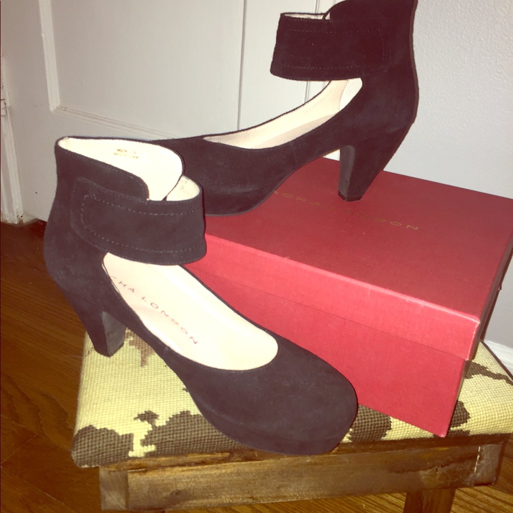 Sacha London Vera black suede Mary Jane