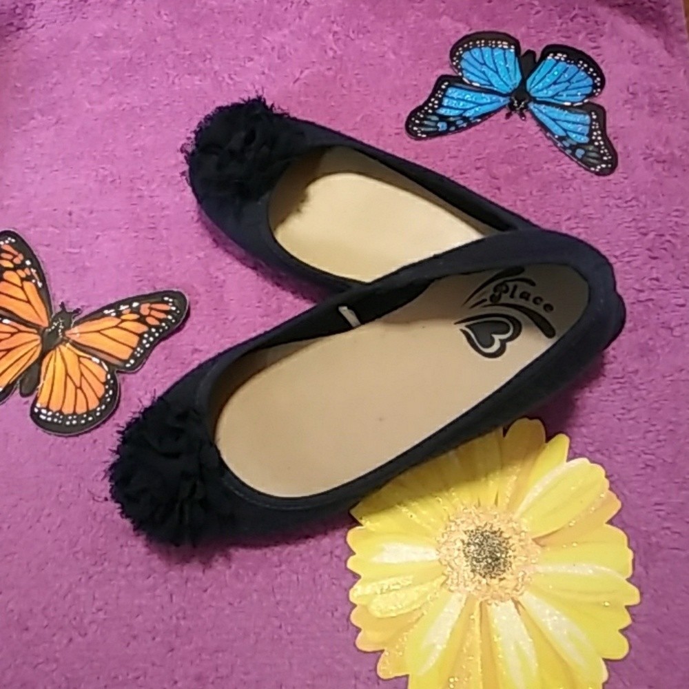 Navy girl flats