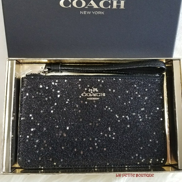 Coach Handbags - Coach Glitter Corner Zip Wristlet