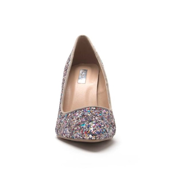 Silver glitter pointed toe high heels - Picture 5 of 8