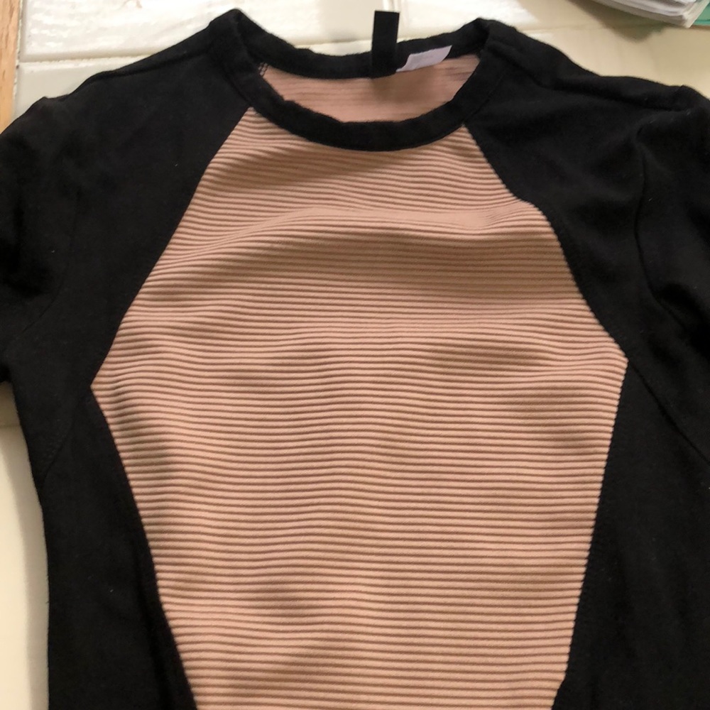 H&M beige and black Bodycon dress.