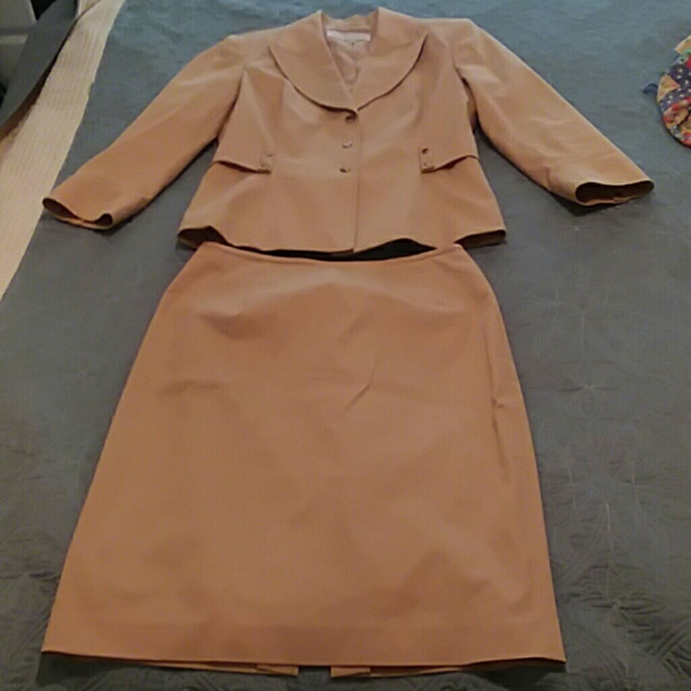 Gold Petite Skirt Suit