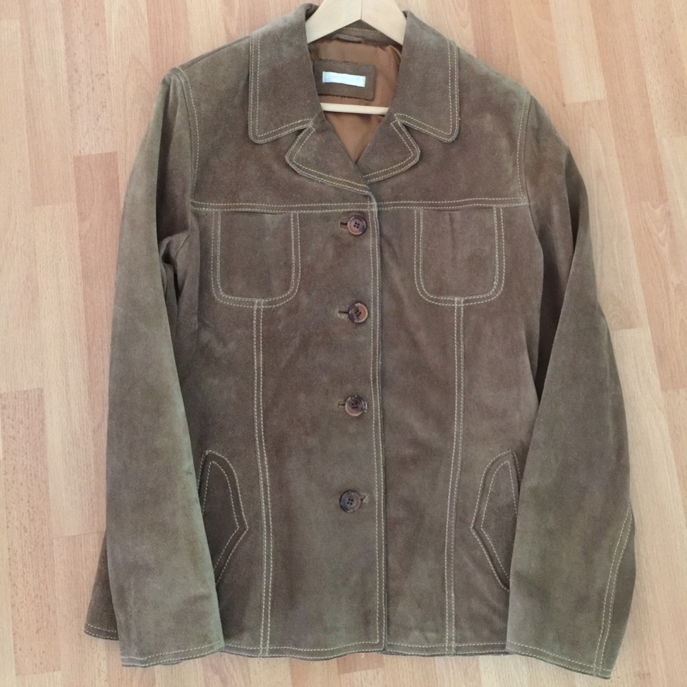 Promod Tan Suede Jacket, Large