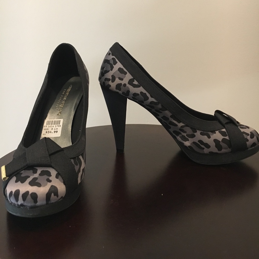 Sexy Grey Leopard Animal Print Heels