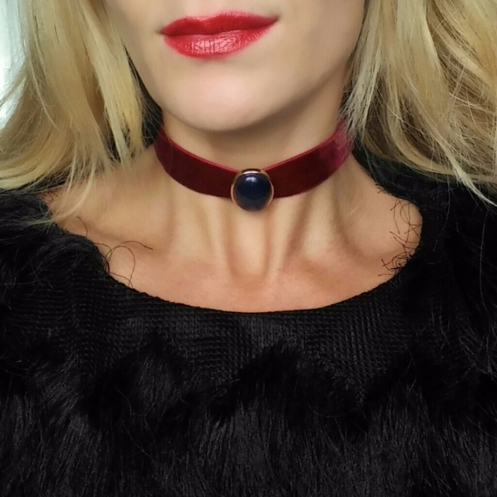 MOOD STONE PENDANT CHOKER MULTI COLOR CHOICES - Picture 4 of 4