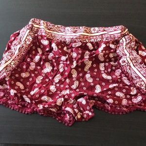 wine and white shorts