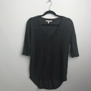 Heathered gray, flowy v neck top