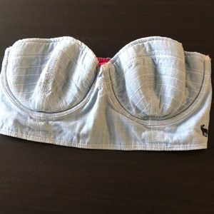 abercrombie and fitch jean crop top