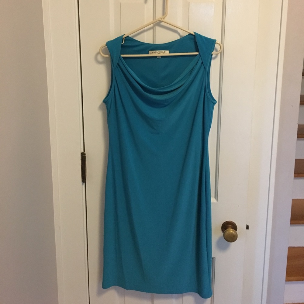 Evan-picone turquoise dress