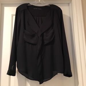 Navy blue Zara blouse.
