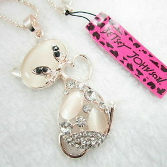 Betsey Johnson Siamese Cat Necklace - Picture 3 of 4