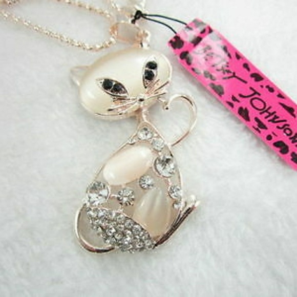 Betsey Johnson Siamese Cat Necklace - Picture 4 of 4