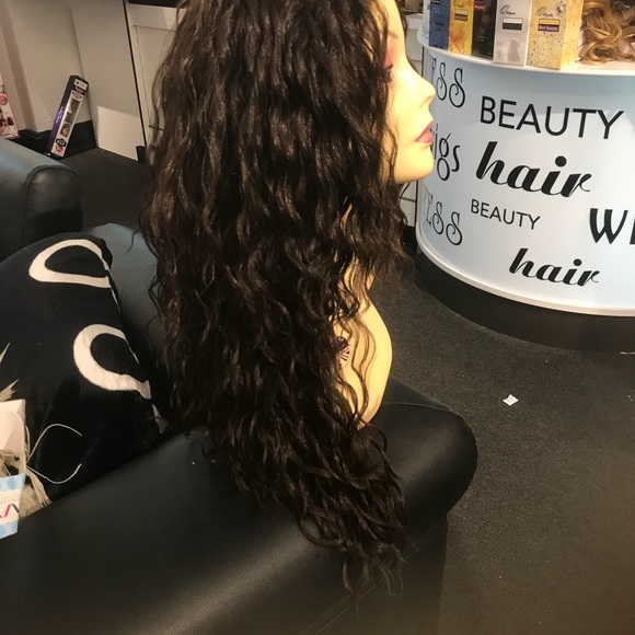 Long curl Swisslace wig