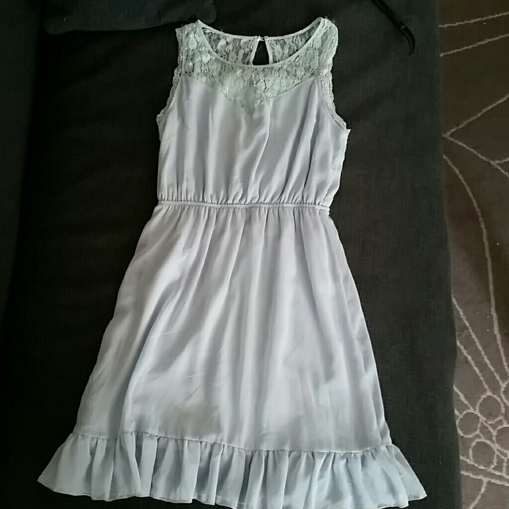 Mint Lace Fit and Flare Dress