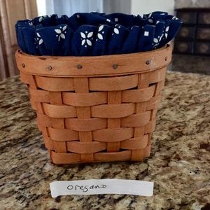 Longaberger Oregano Basket with Liner & Protector
