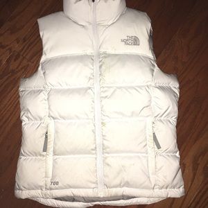 North Face white vest