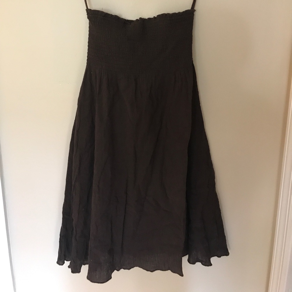 Brown Strapless Rip Curl Dress/Coverup