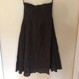 Brown Strapless Rip Curl Dress/Coverup