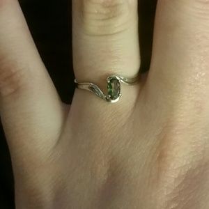 Silver ring with amethyst stone