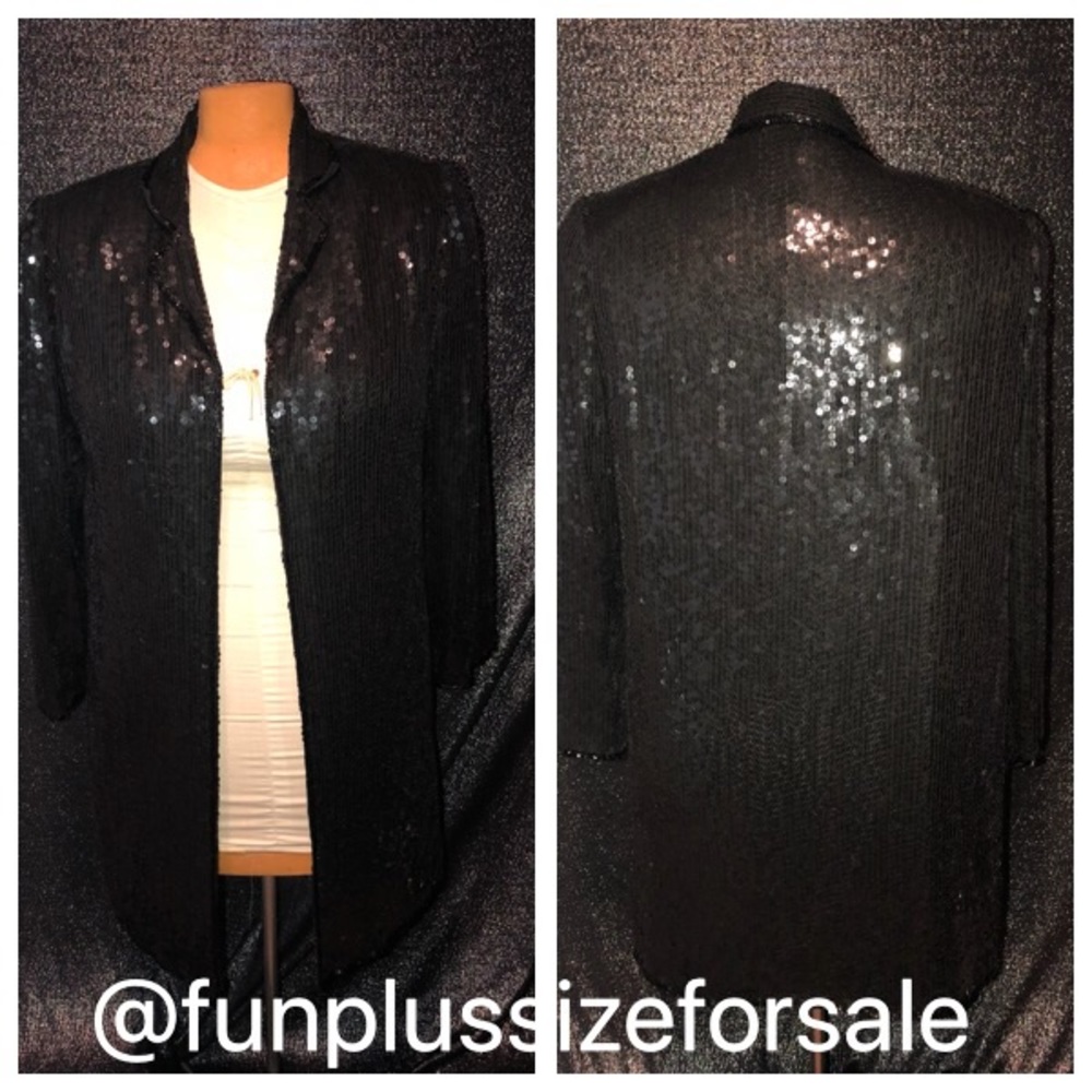 Vintage Long Plus Sequin Jacket