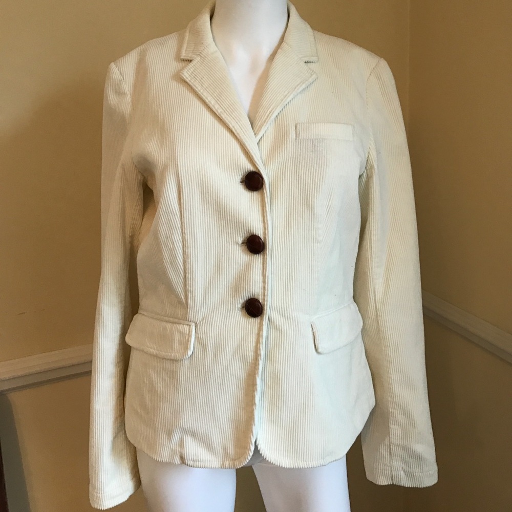 Women's J.Crew cream corduroy blazer