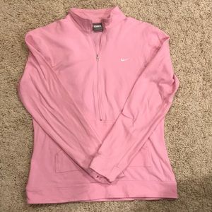 NIKE half-zip light pink long sleeve