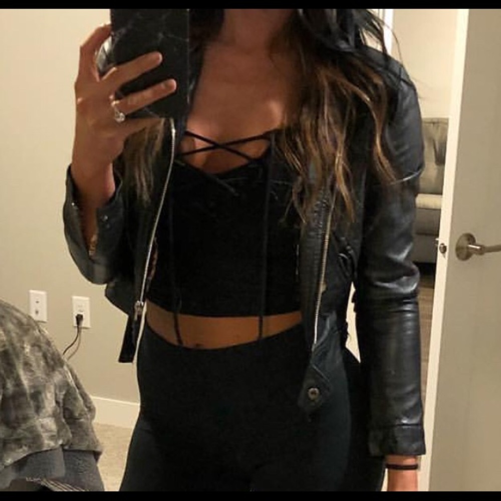 New express leather jacket