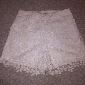 high waisted lacey shorts