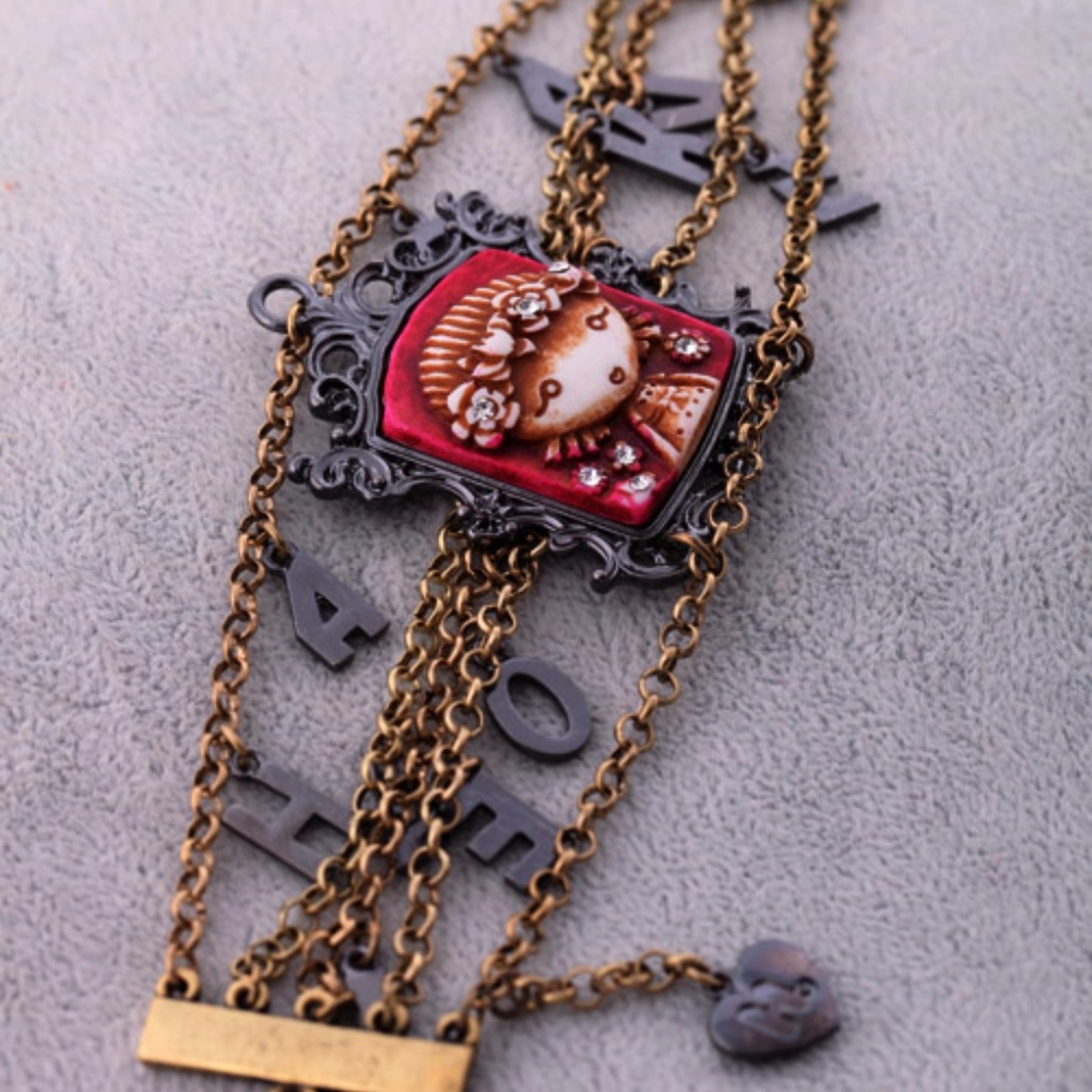 RARE NEW Harajuku Lovers Girl Charms Bracelet - Picture 3 of 5
