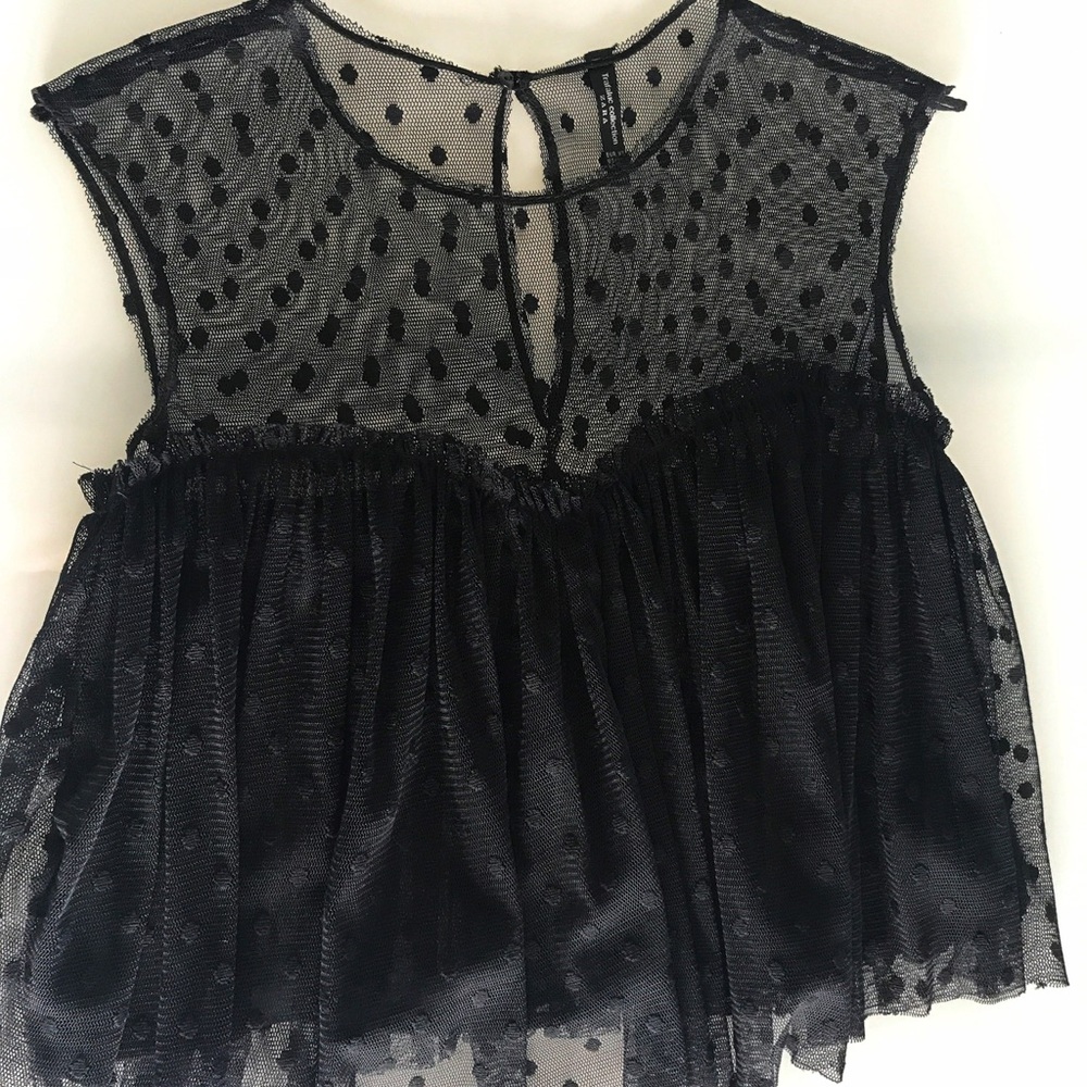 Zara Black Lace Top