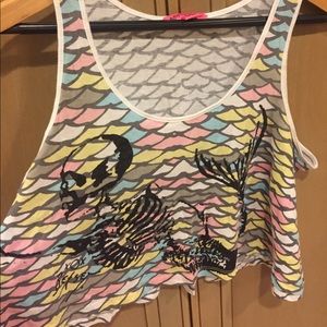 Betsey Johnson mermaid skeleton crop top