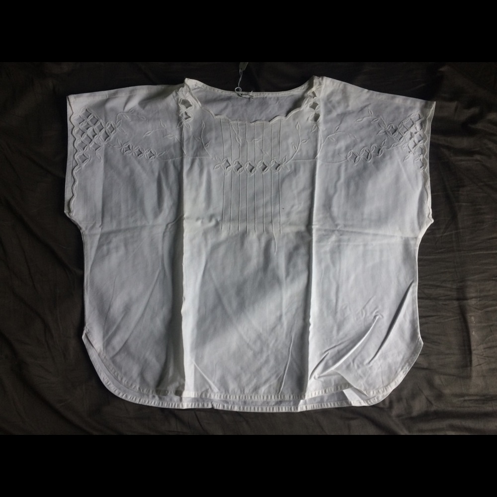 Vintage linen crop top