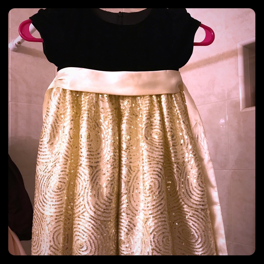 Black and Gold Toddler Dress
