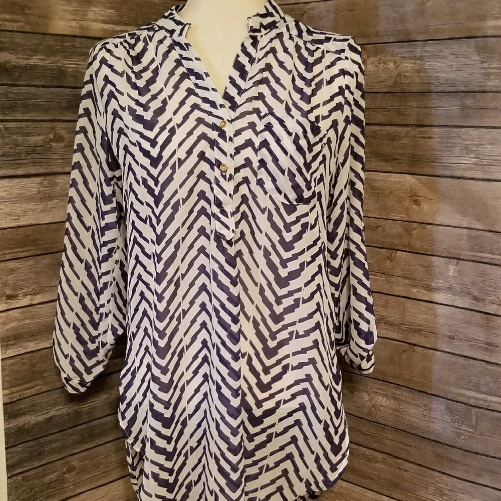 Chevron print blouse