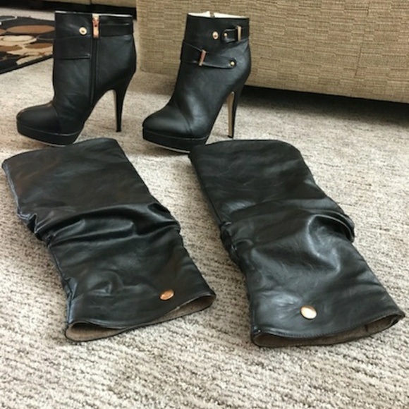 Rare NEW 2-in-1 Convertible Black Boots - Picture 4 of 4