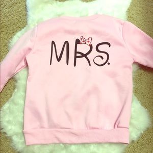 Pink Disney Mrs. Minnie Bow Sweatshirt