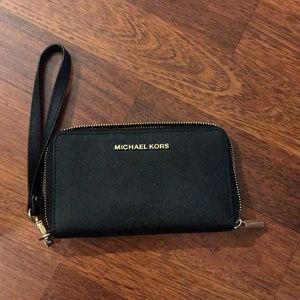 Black Michael Kors wristlet
