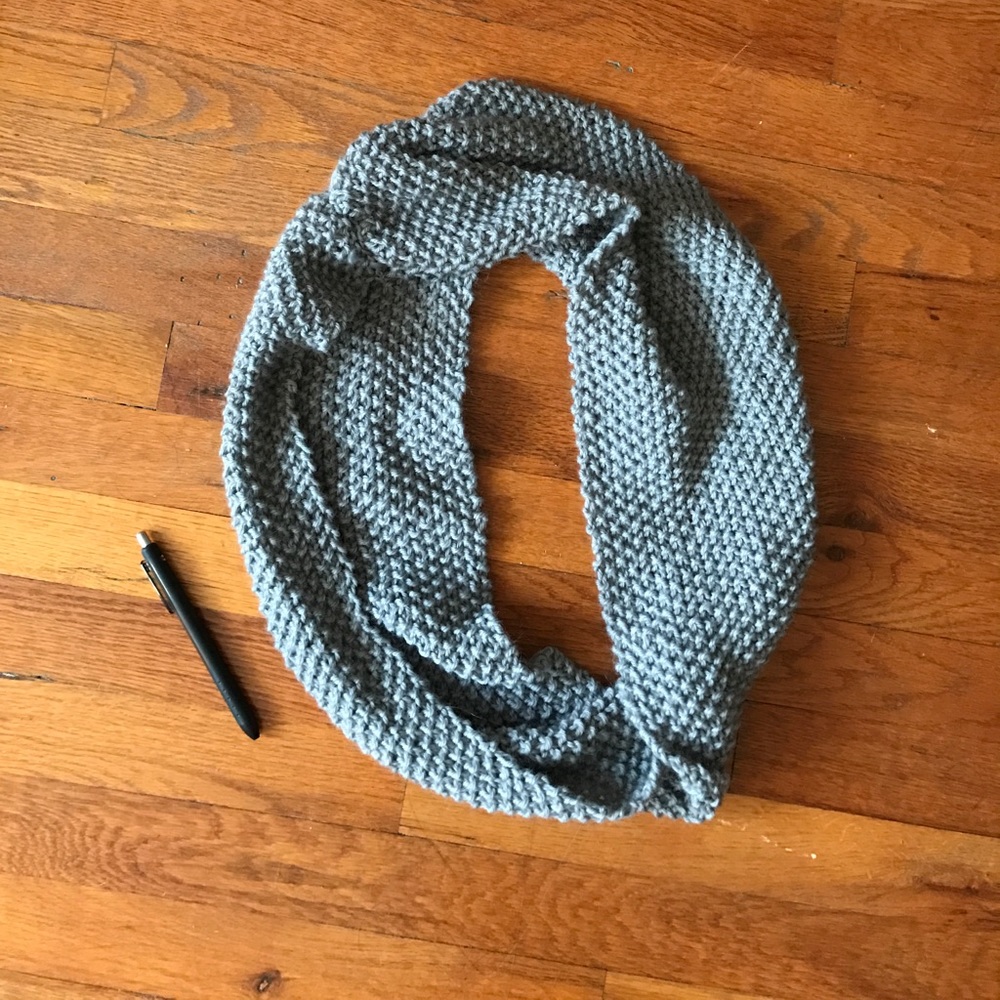 Gray infinity scarf