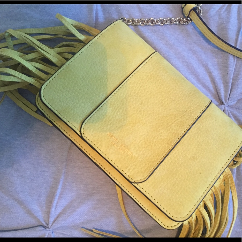 Henri bendel mustard yellow purse / cross body bag